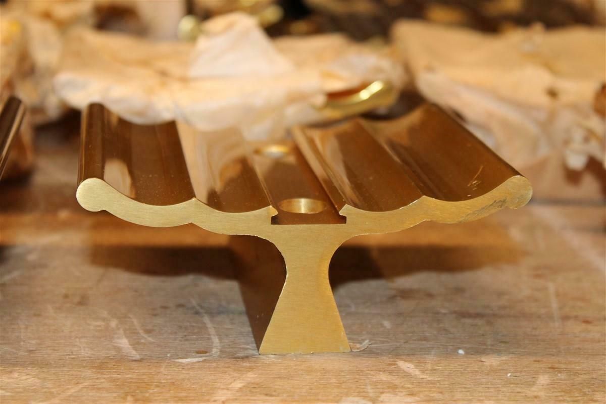 photo furniture Mid Century Satin Brass Handles Italian Design 1950 Gold And Black