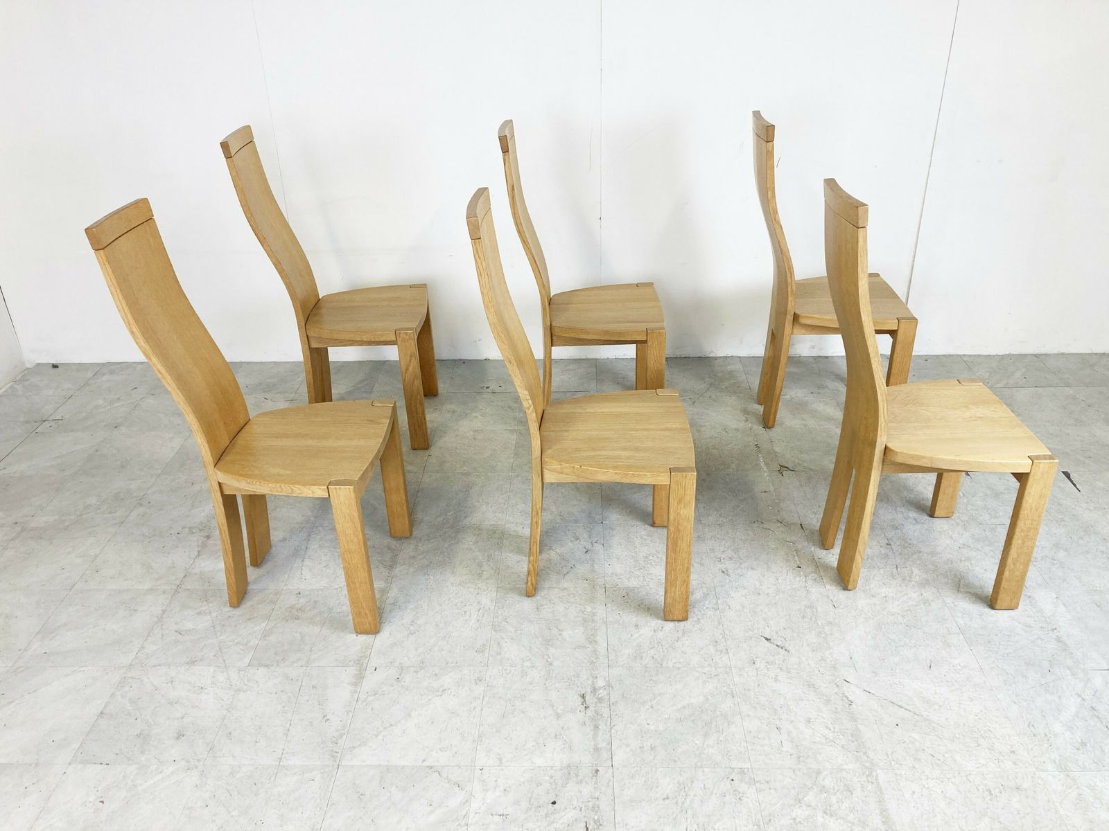 Set Of 6 Dining Chairs By Rob & Dries Van Den Berghe, 1980s photo Furniture