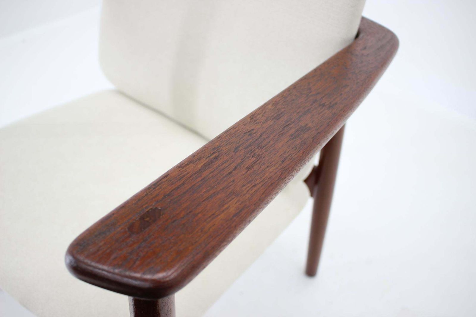 1960s Børge Mogensen Teak Armchair Model 165 Produced By Søborg Møbelfabrik,Denm photo vintage