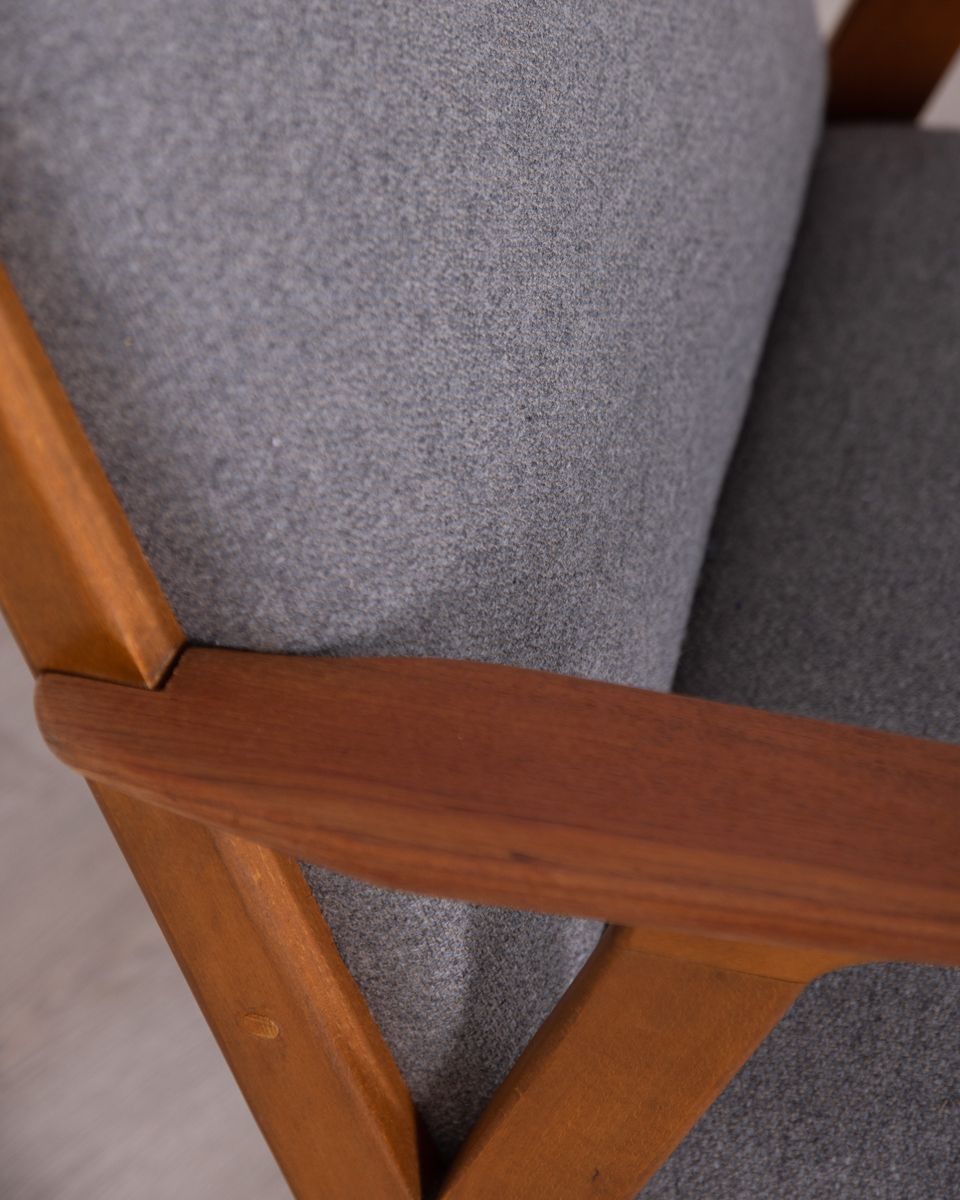 Teak Wood And Fabric Armchair – Danish Design photo Furniture