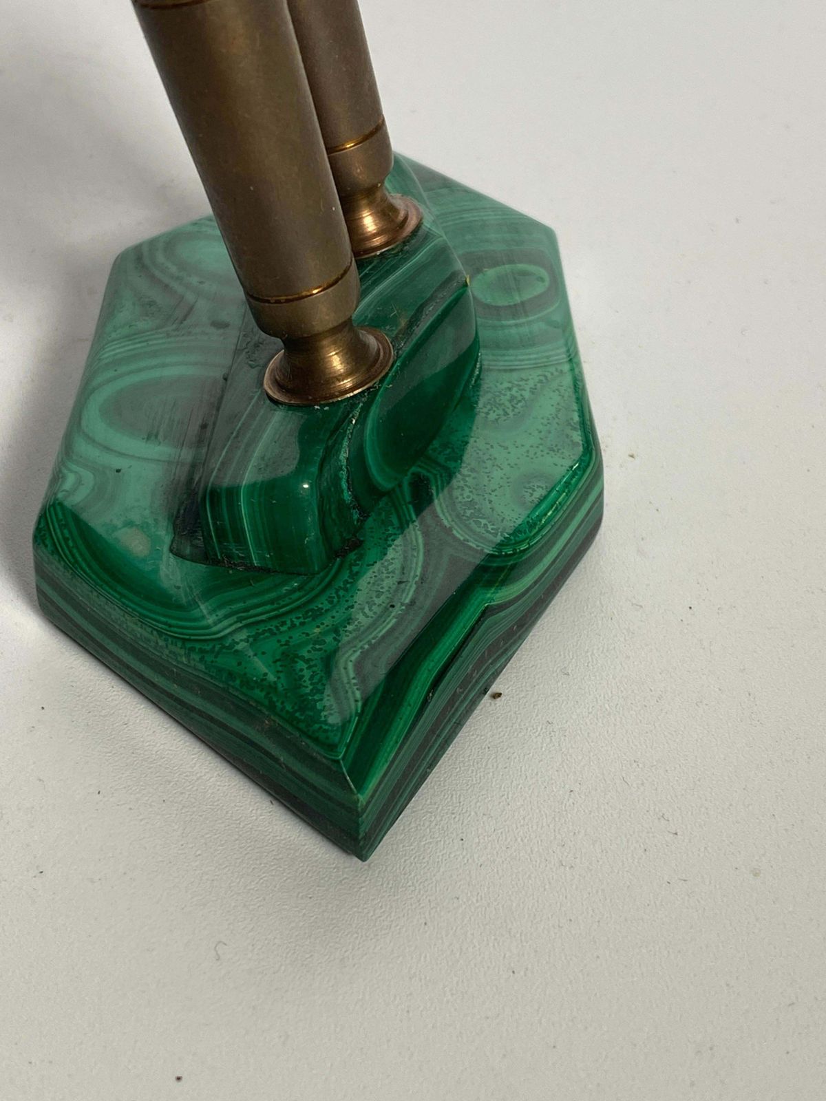 Malachite Pen Holder, Green Colour, France, 1960 photo furniture