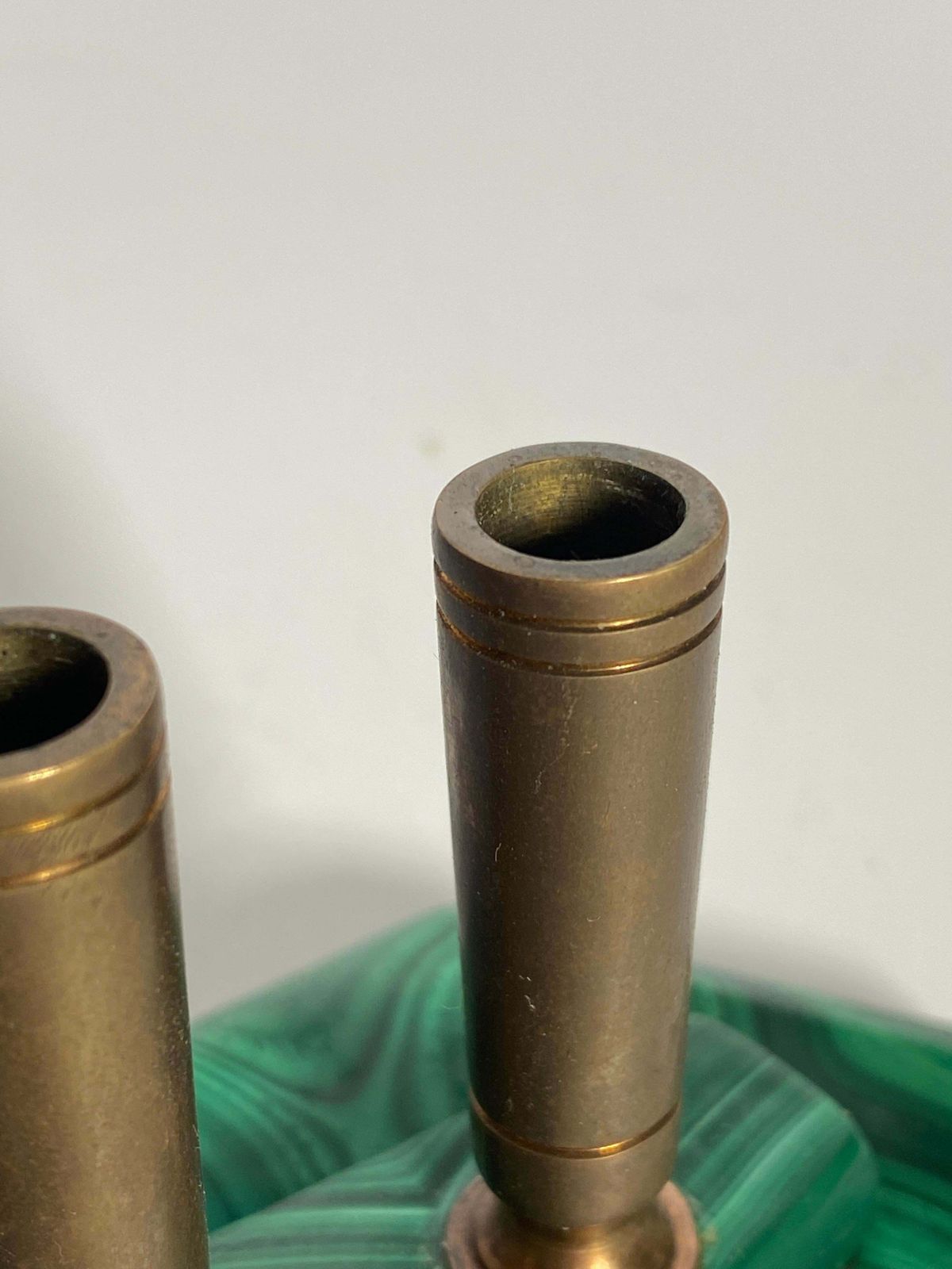Malachite Pen Holder, Green Colour, France, 1960 photo 491.0
