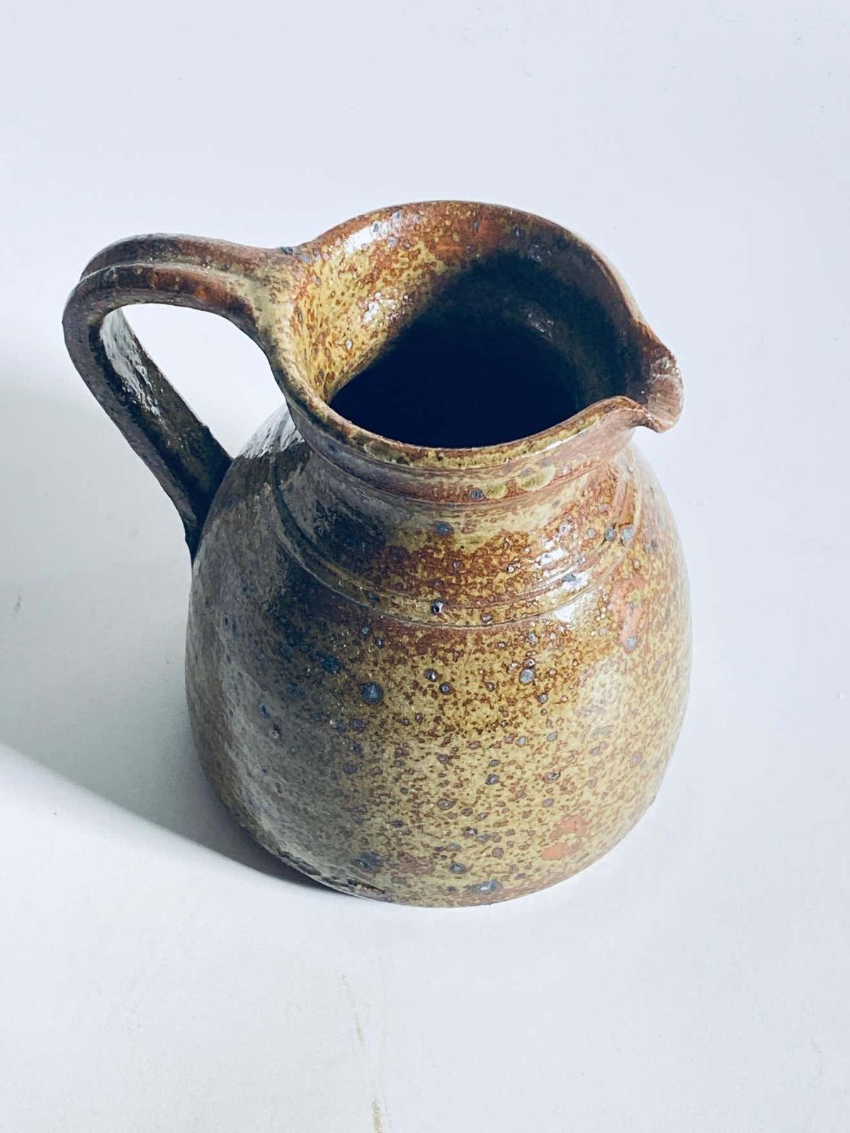Pitcher Or Jug In Stoneware Ceramic, Brown Color, France 1960, Old Patina photo for sale