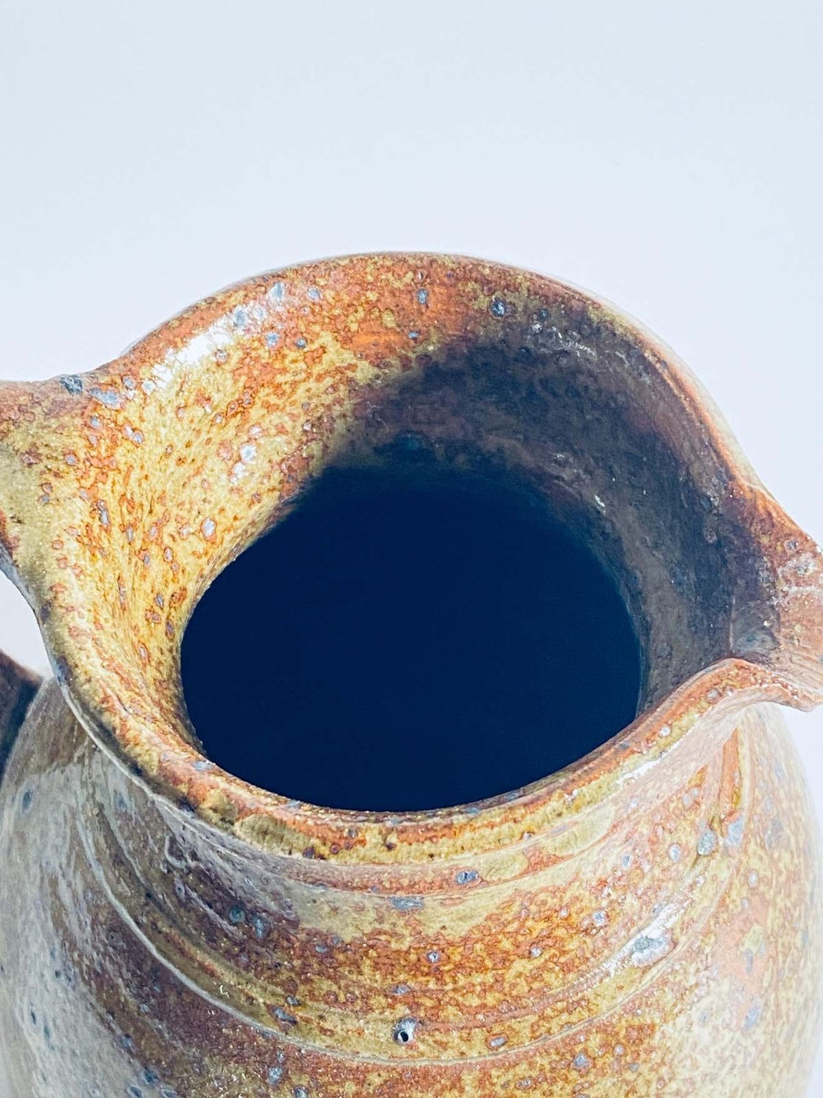 Pitcher Or Jug In Stoneware Ceramic, Brown Color, France 1960, Old Patina photo Home Decor