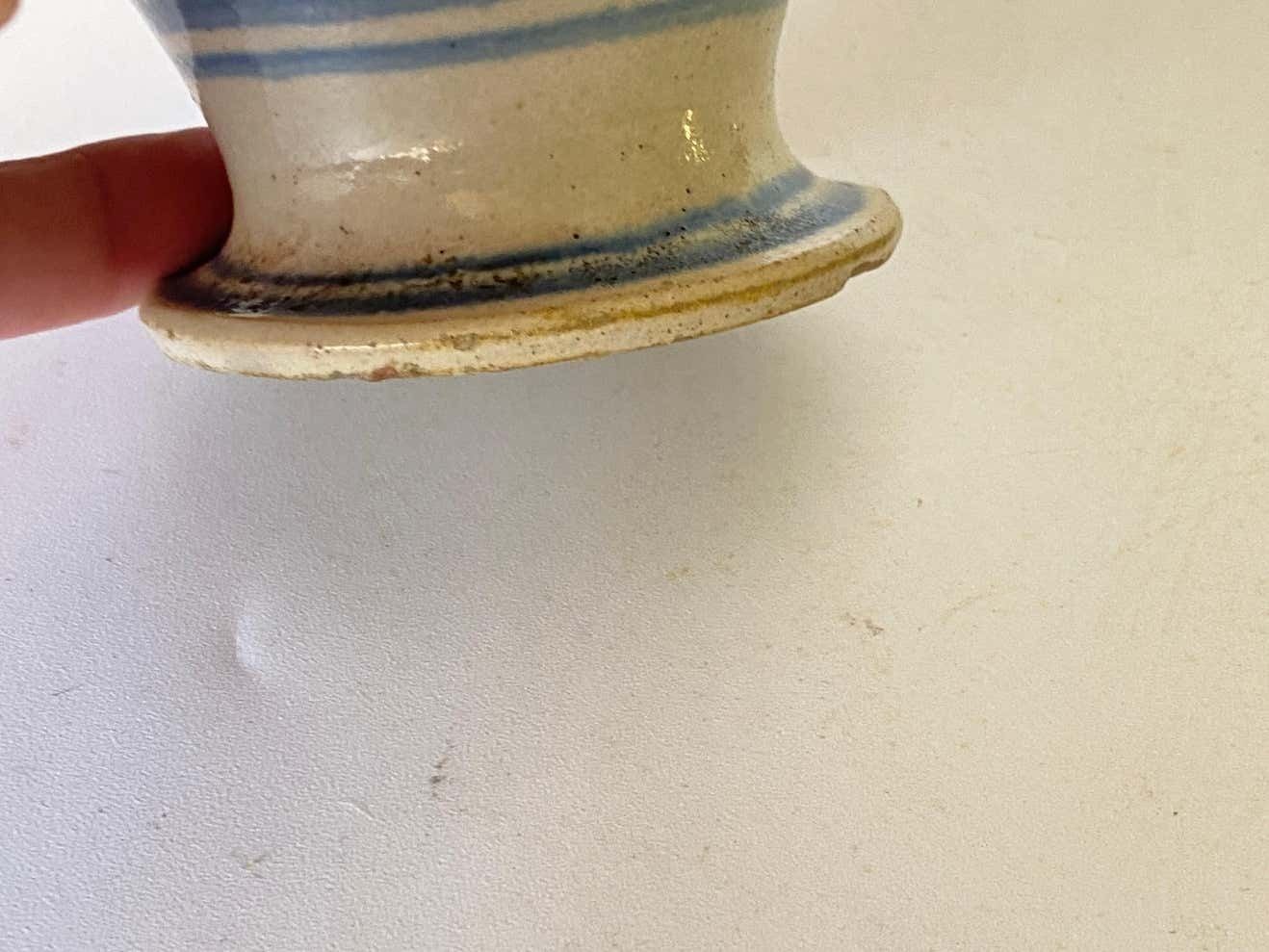 Jug In Pottery Beautiful Old Patina, France 18th Century, Quimper Hr photo for sale
