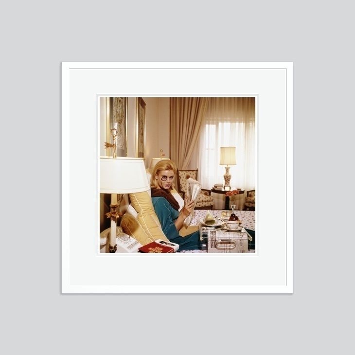 Slim Aarons 'Monocled Miss' 1964 C Type Print Framed In White