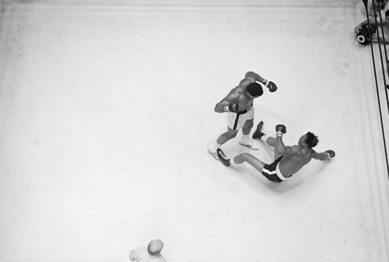 'Cassius Clay' Muhammad Ali Vs Cleveland Williams Oversize 1966 Archival Pigment Print Framed In White photo furniture