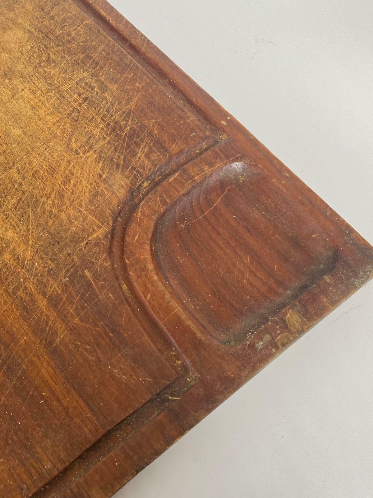 Wooden Chopping Or Cutting Board, Old Patina, Brown Colour French 20th Century photo vinterior
