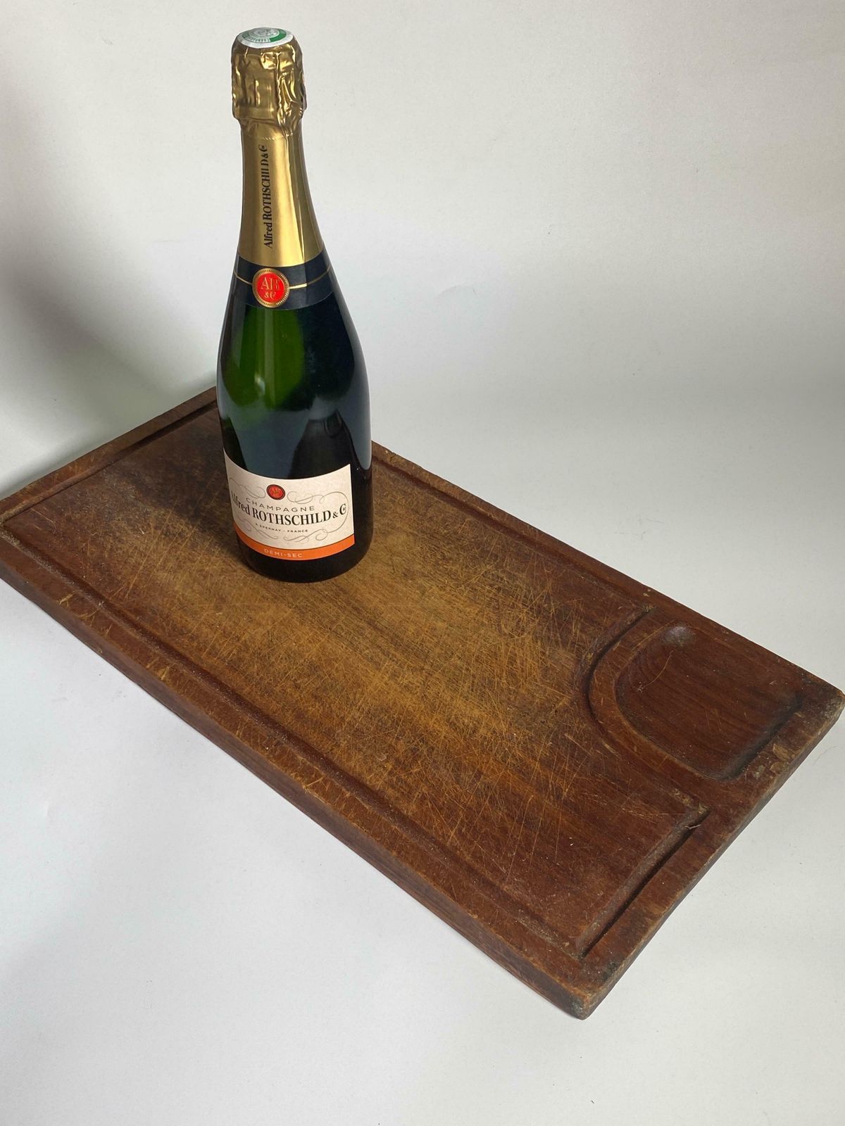 photo furniture Wooden Chopping Or Cutting Board, Old Patina, Brown Colour French 20th Century