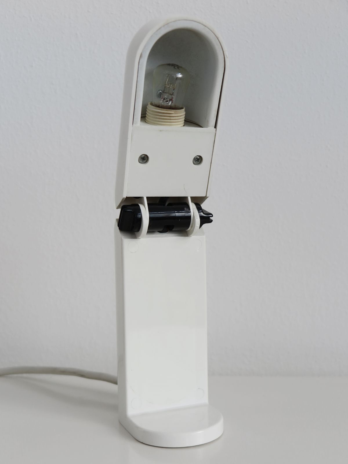 photo vinterior Couple Of Black & White Italian Table Lamps, 1960s