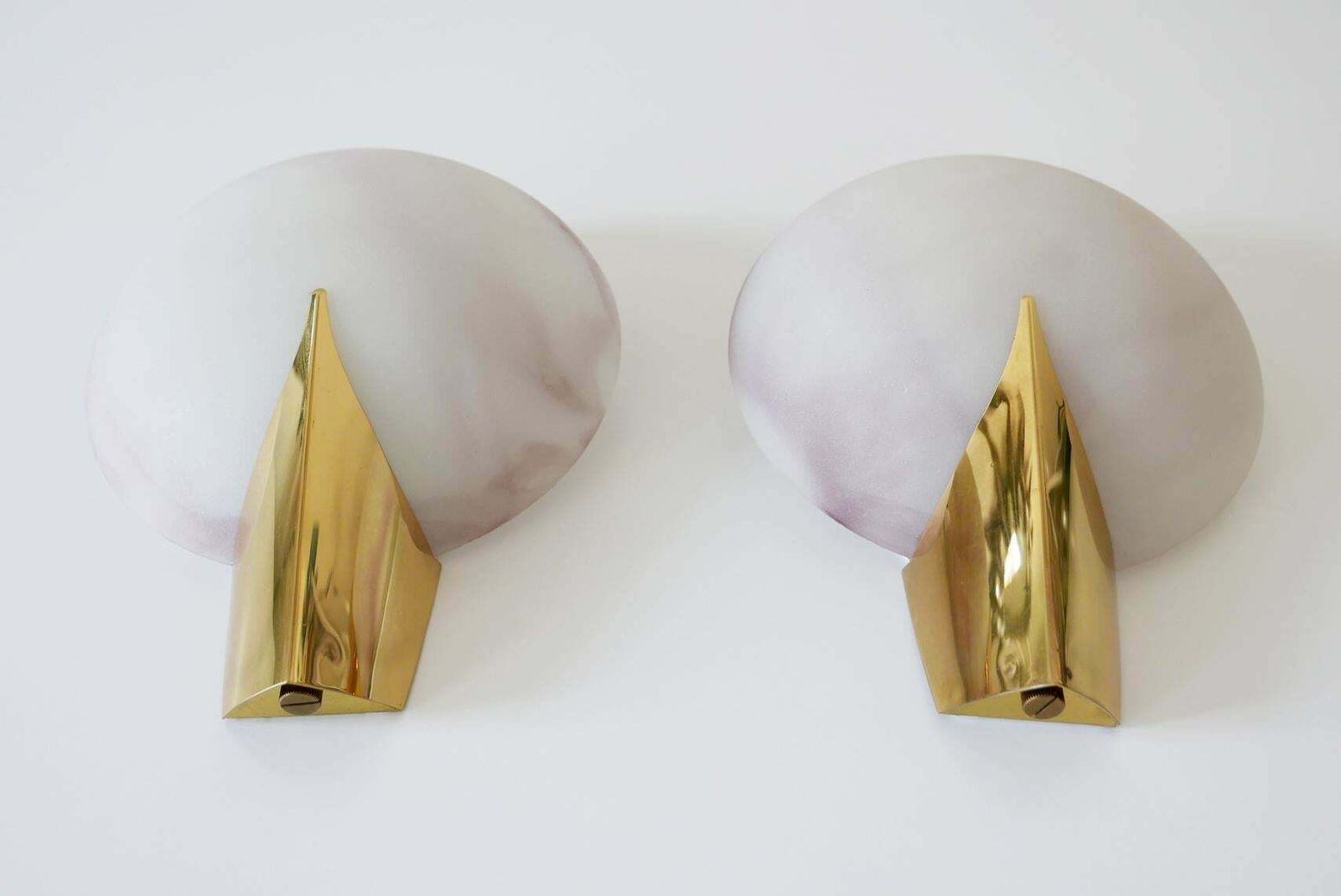 Set Of Two Elegant Modernist Wall Lamps Or Sconces By J.T. Kalmar, 1980s Austria photo Lighting