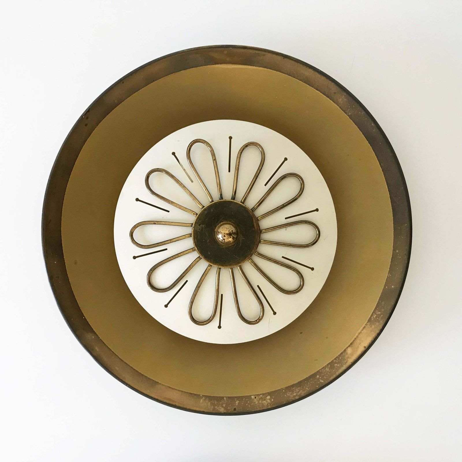 Set Of Two Mid Century Modern Wall Lamps Or Flush Mounts By Wila, 1950s, Germany photo vinterior
