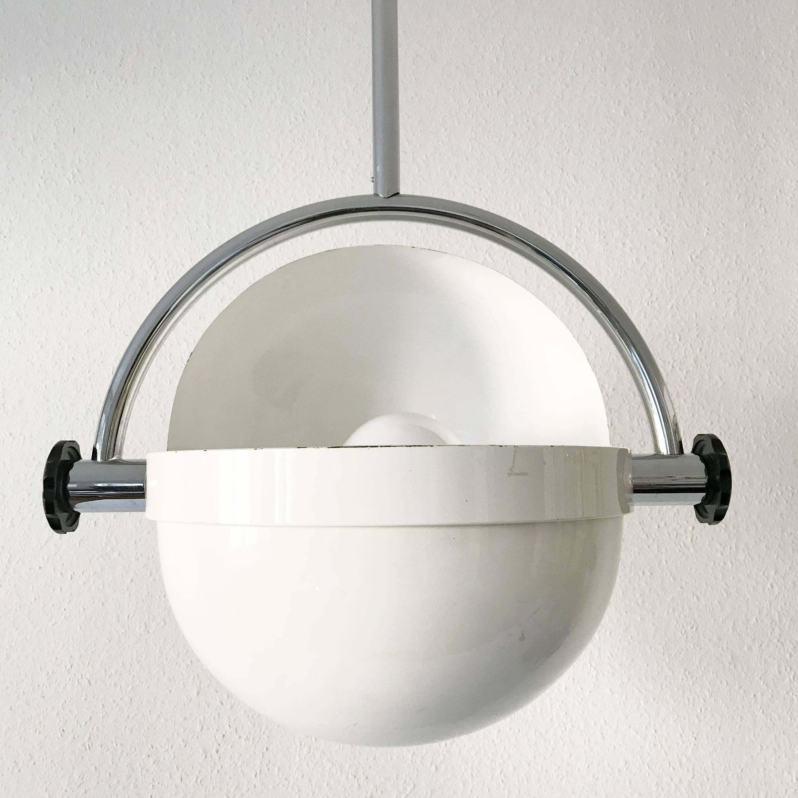 Large & Exceptional Mid Century Modern Pendant Lamp Or Hanging Light Italy 1970s photo for sale