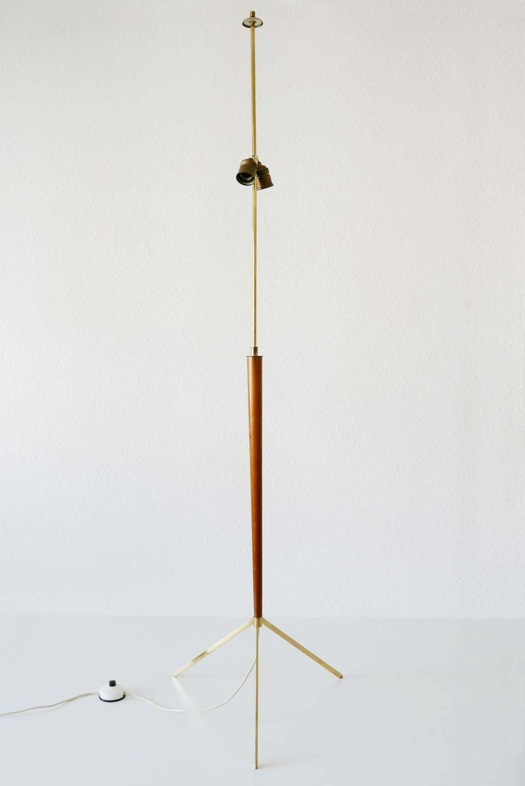 Elegant Mid Century Modern Tripod Floor Lamp By J.T. Kalmar, Austria, 1950s photo furniture