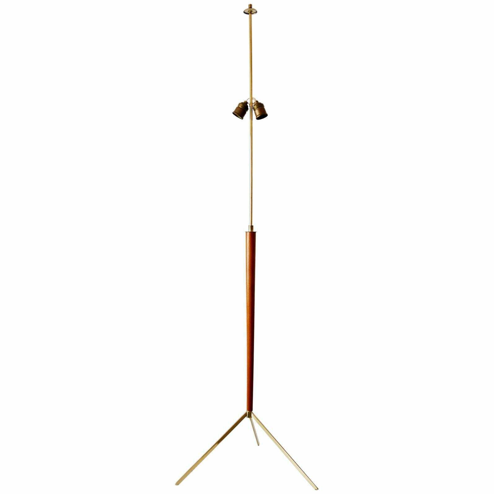 photo for sale Elegant Mid Century Modern Tripod Floor Lamp By J.T. Kalmar, Austria, 1950s