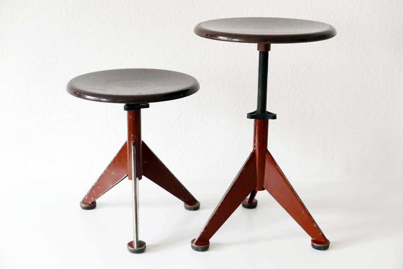 Set Of Two Industrial Workshop Stools By Ab Odelberg Olsen, 1930s, Sweden photo 5221.0