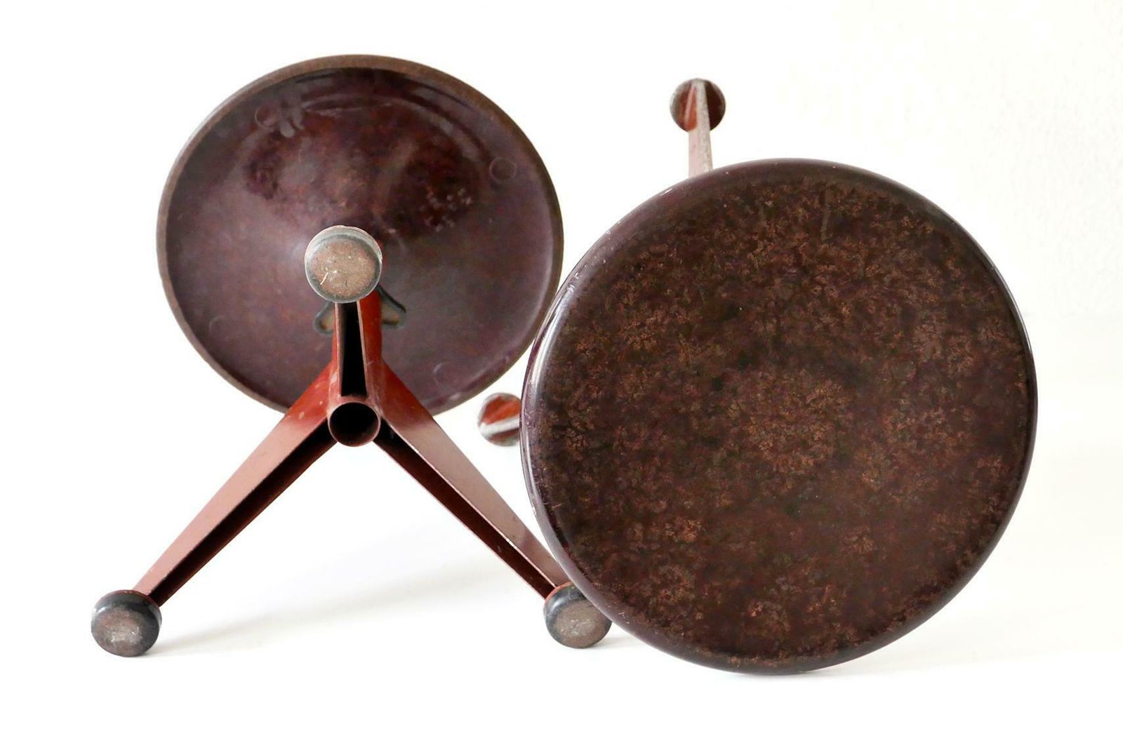 5221.0 Set Of Two Industrial Workshop Stools By Ab Odelberg Olsen, 1930s, Sweden photo
