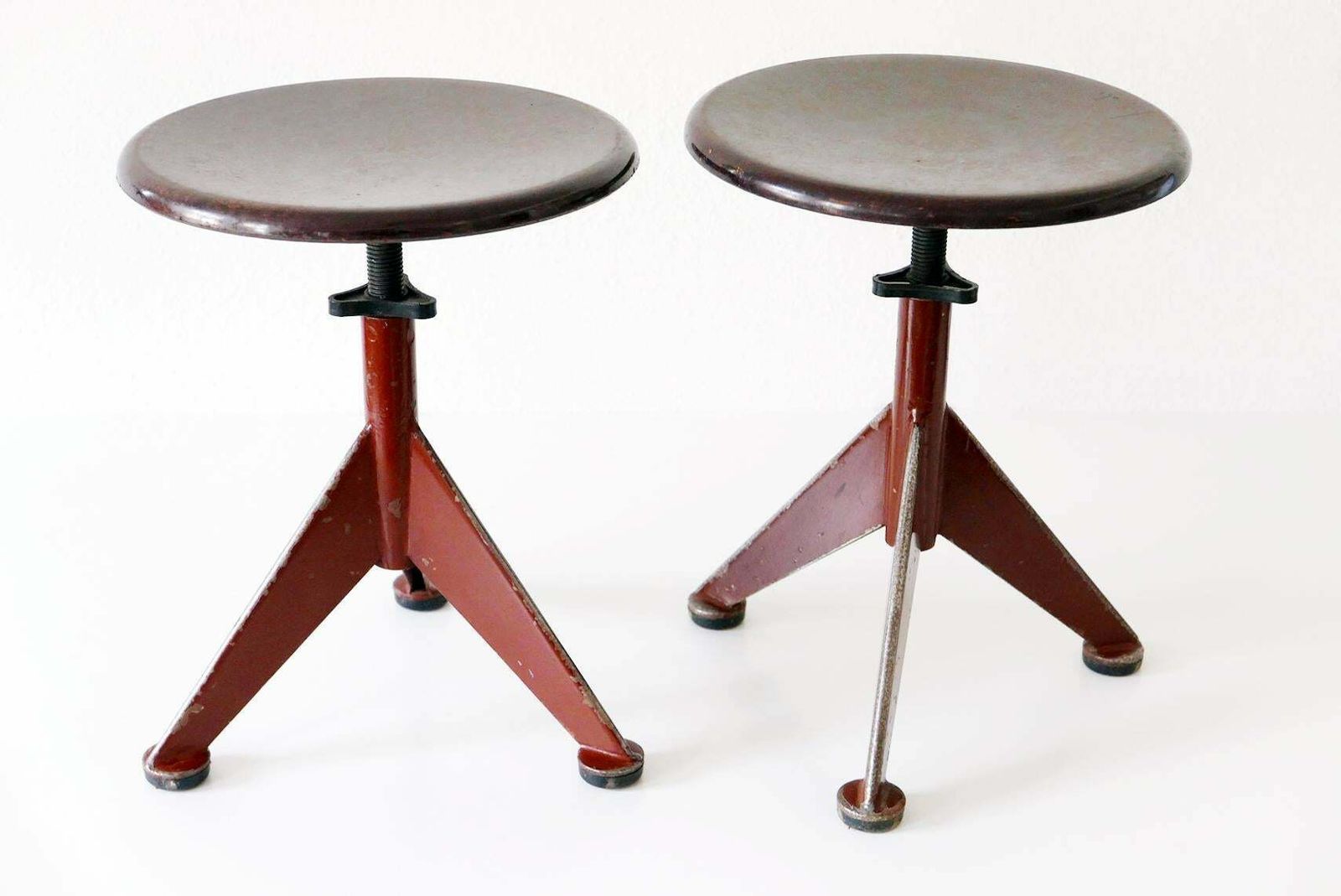 photo buy Set Of Two Industrial Workshop Stools By Ab Odelberg Olsen, 1930s, Sweden