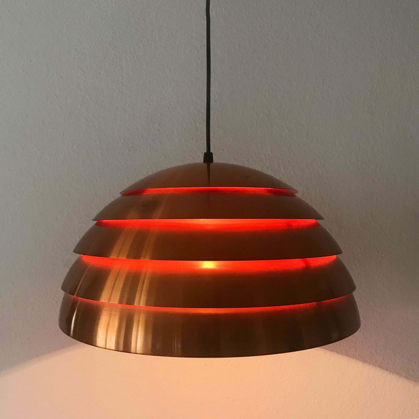 Exceptional Beehive Pendant Lamp By Hans Agne Jakobsson, Sweden, 1960s photo vintage