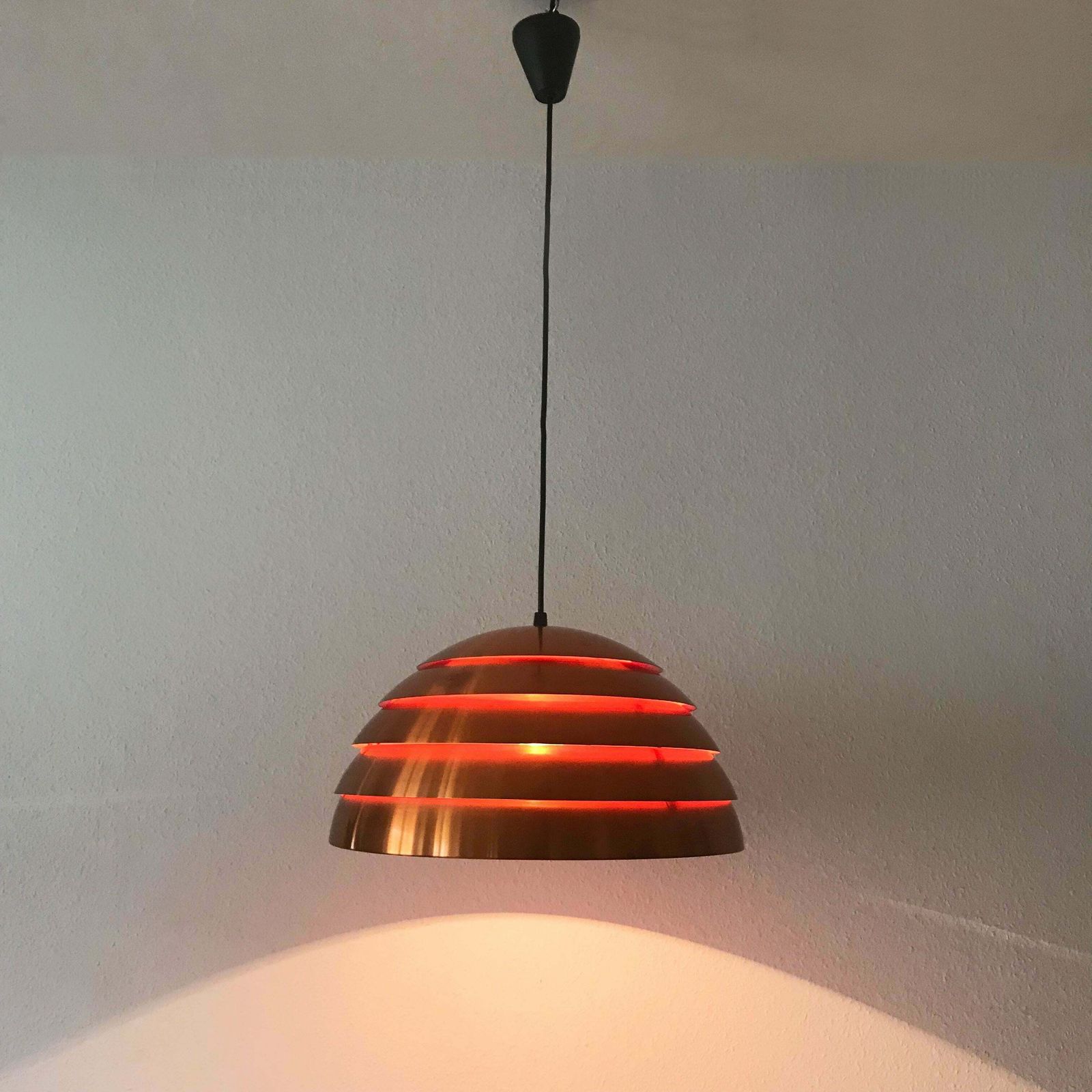 Lighting Exceptional Beehive Pendant Lamp By Hans Agne Jakobsson, Sweden, 1960s photo