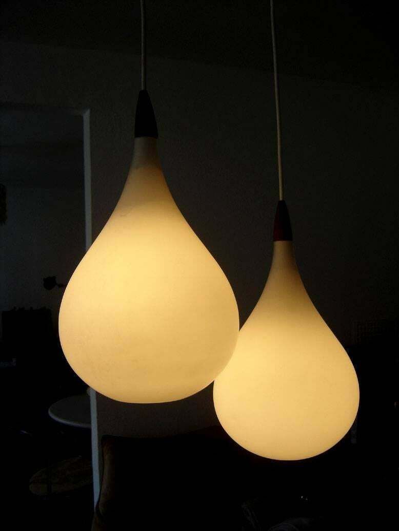 Elegant Pendant Lamp Drop By Uno & östen Kristiansson For Luxus Vittsjö Sweden photo vinterior