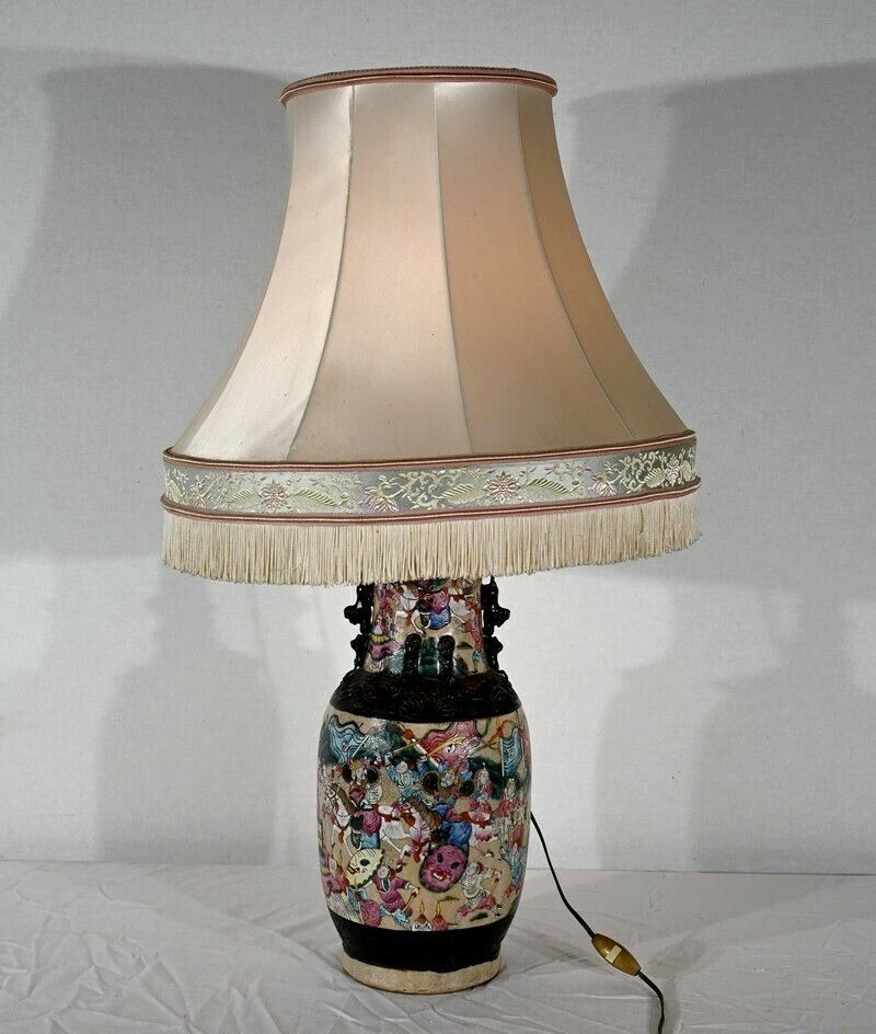 Nanjing Porcelain Lamp, China   Late 19th Century photo Lighting