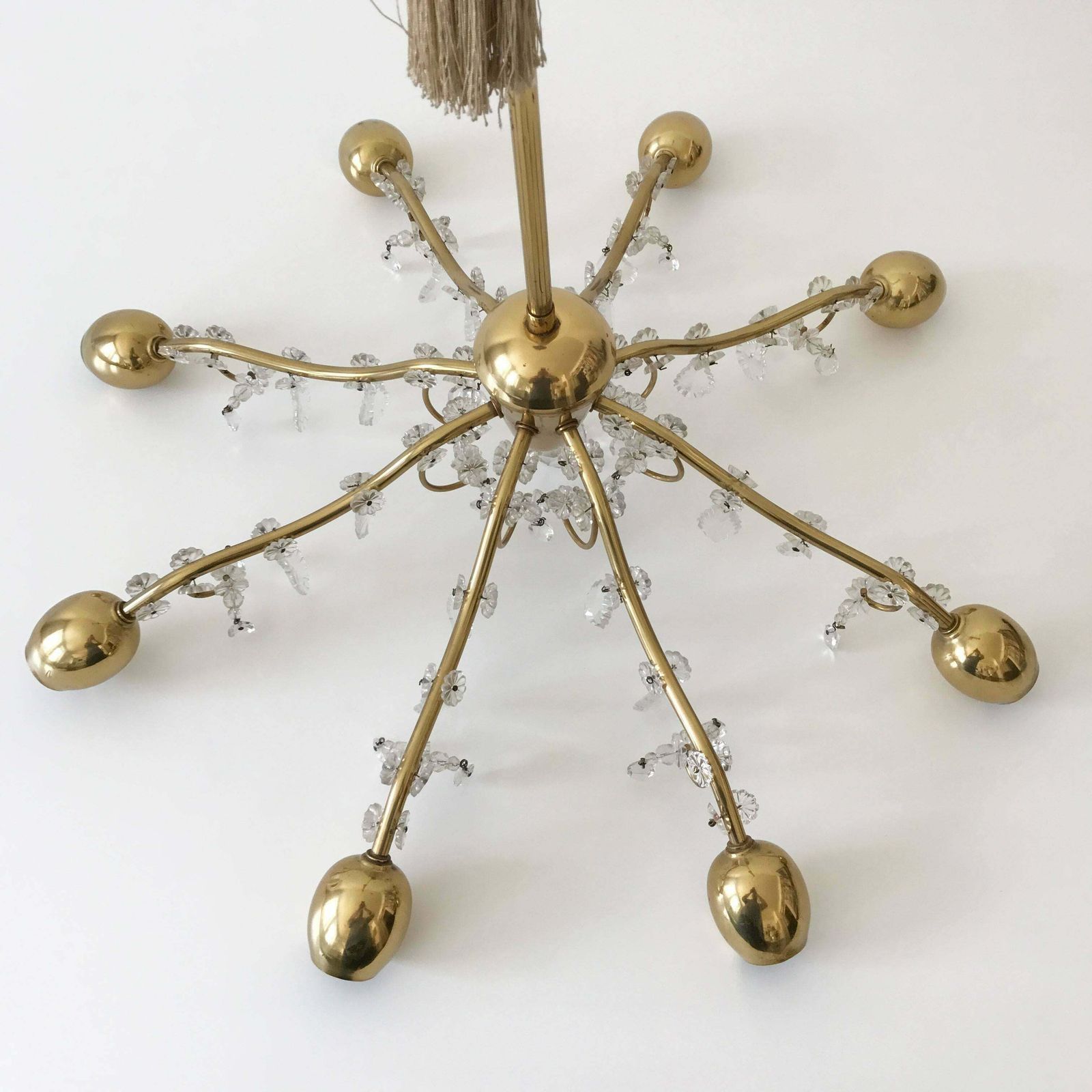 Lighting Eight Armed Sputnik Chandelier Or Pendant Lamp Bud By J.&L. Lobmeyr Vienna 1950s photo