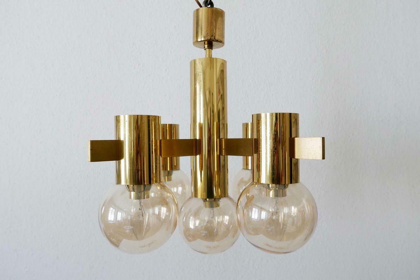 Set Of Midcentury Sputnik Chandelier & Wall Lamps By Hans Agne Jakobsson, 1960s photo 2497.0