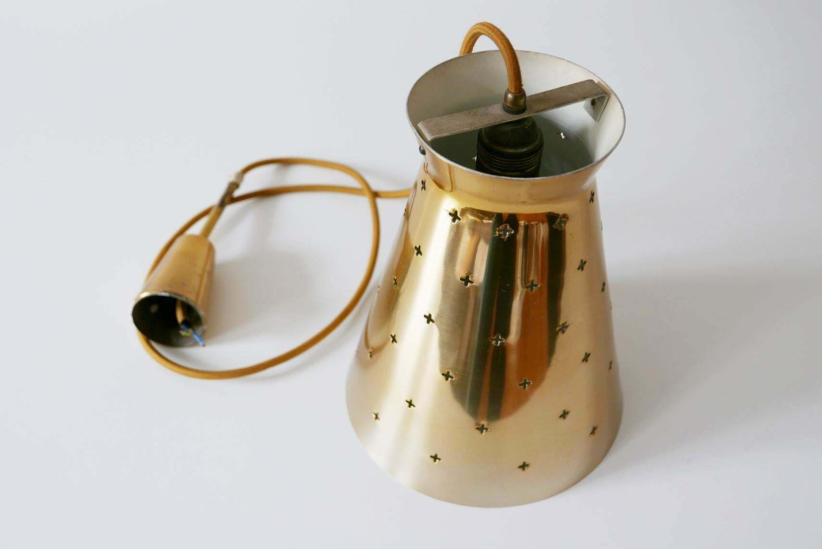 photo for sale Lovely Mid Century Modern Diabolo Pendant Lamp By Hillebrand, 1950s, Germany