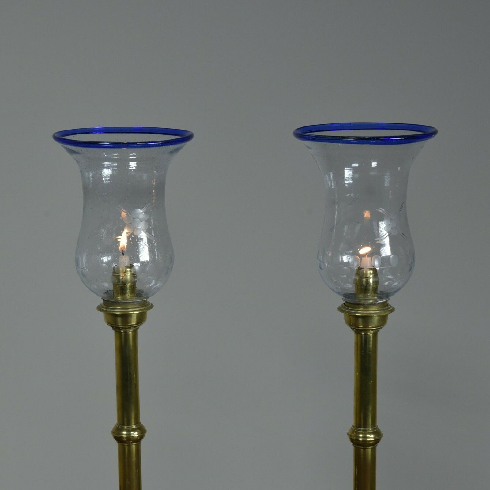 Spring Loaded Candlesticks With Storm Shades photo Home Decor