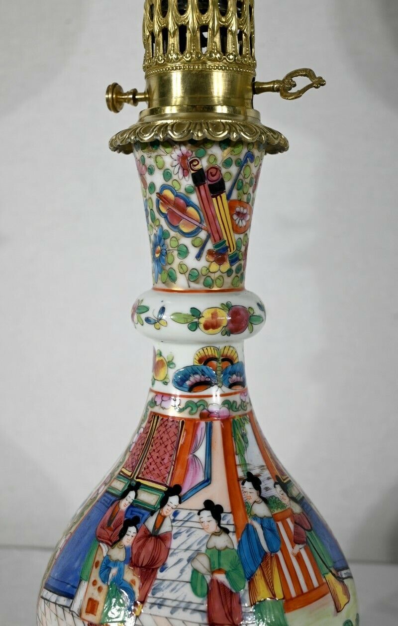 photo for sale Pair Of Oil Lamps, Napoleon III Period   Mid 19th Century