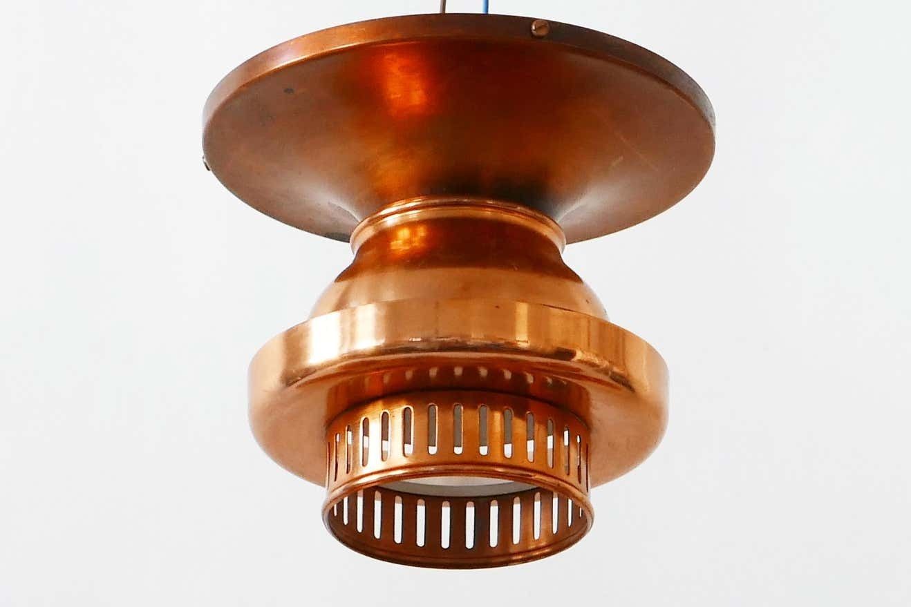 Elegant Mid Century Modern Copper Ceiling Lamps Or Flush Mounts, 1960s, Denmark photo buy