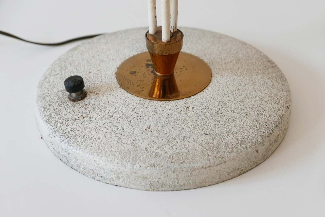 photo furniture Amazing Mid Century Modern Three Flamed Floor Lamp Buds, 1950s, France