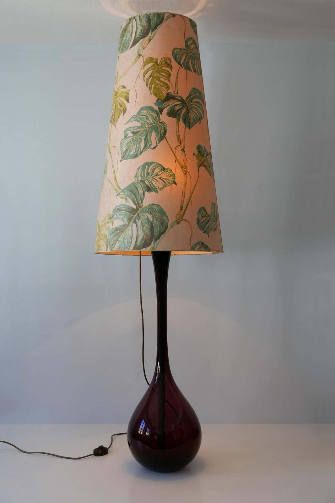Large Mid Century Modern Floor Lamp By Arthur Percy For Gullaskruf 1950s, Sweden photo furniture