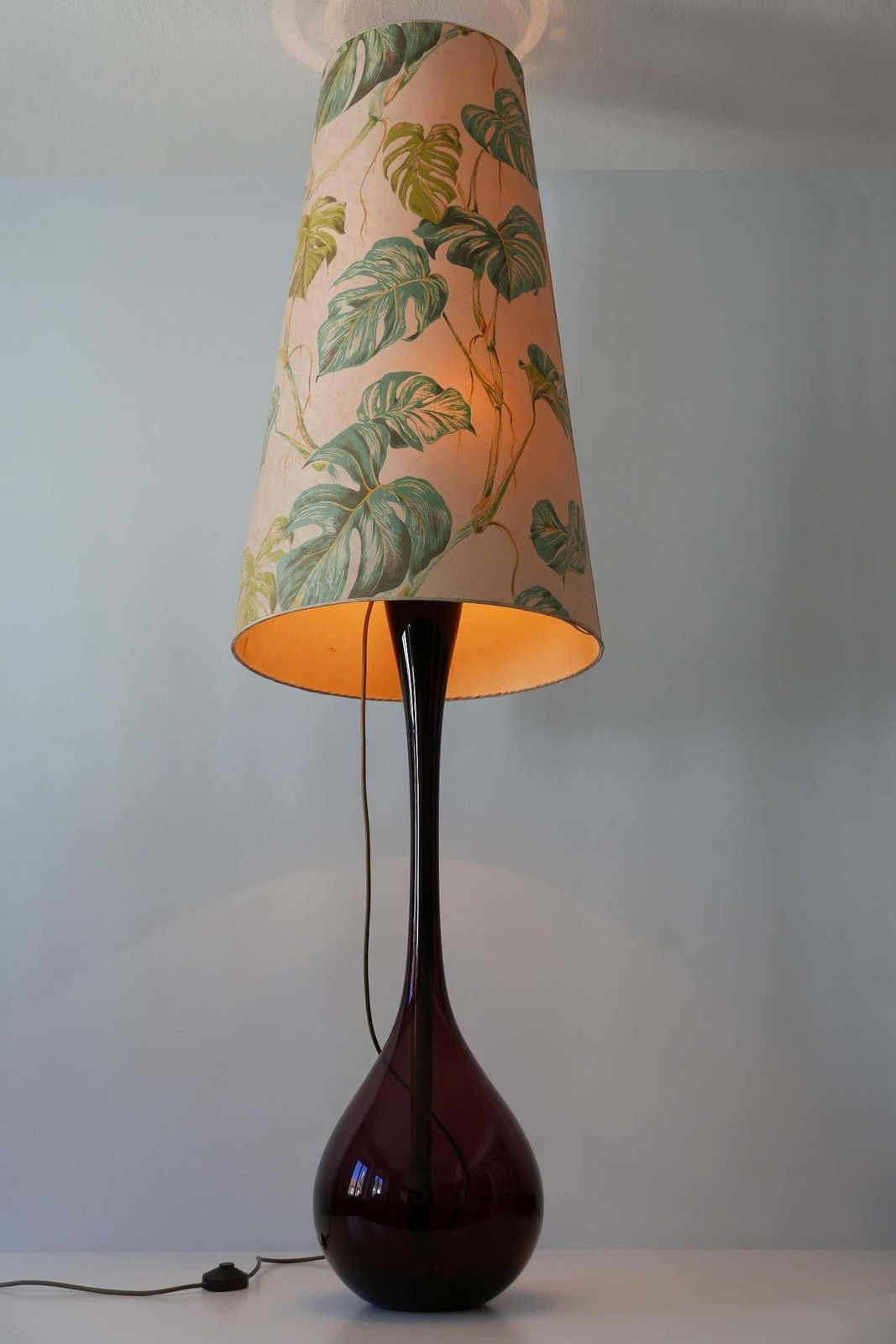 Large Mid Century Modern Floor Lamp By Arthur Percy For Gullaskruf 1950s, Sweden photo Lighting