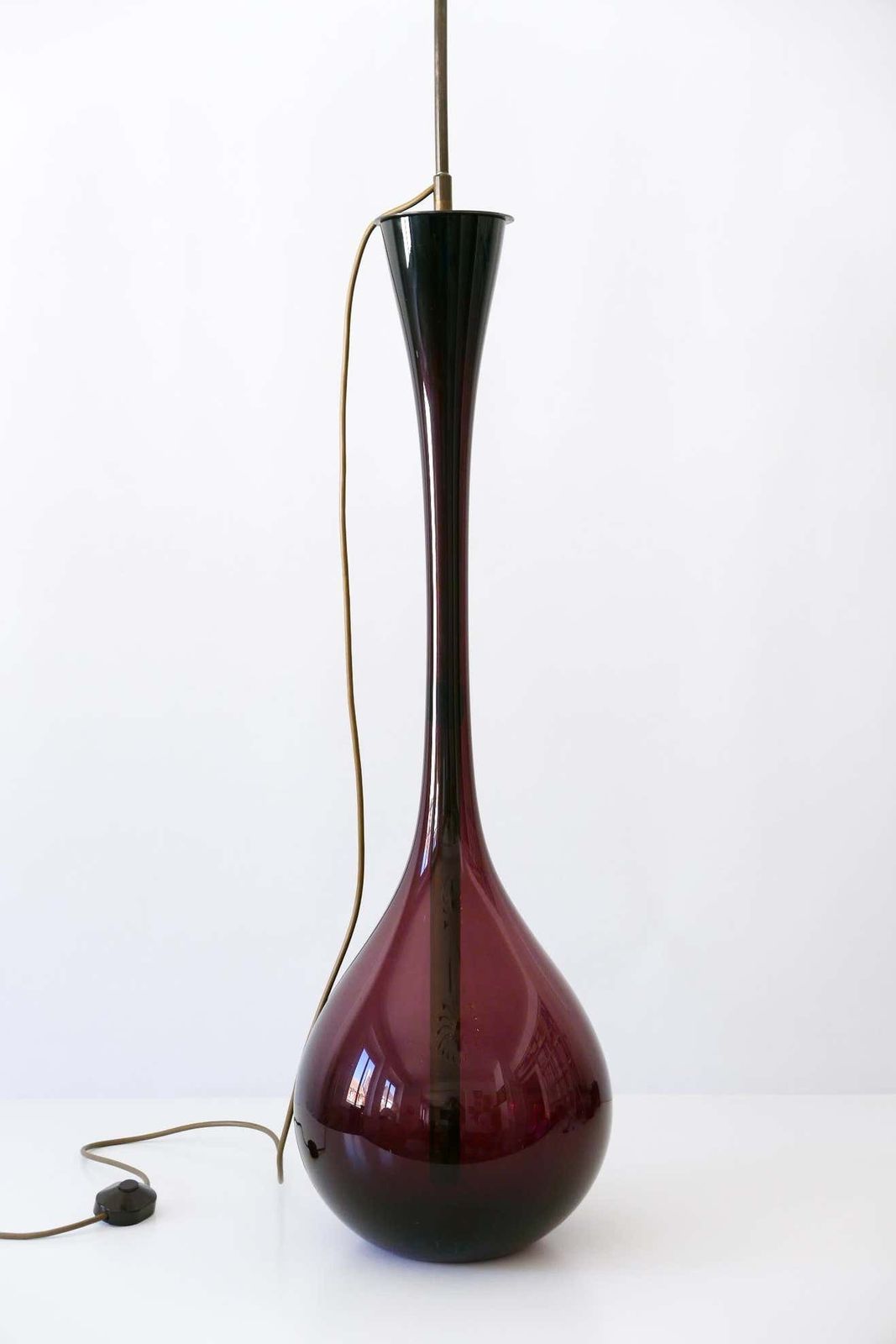 Large Mid Century Modern Floor Lamp By Arthur Percy For Gullaskruf 1950s, Sweden photo buy