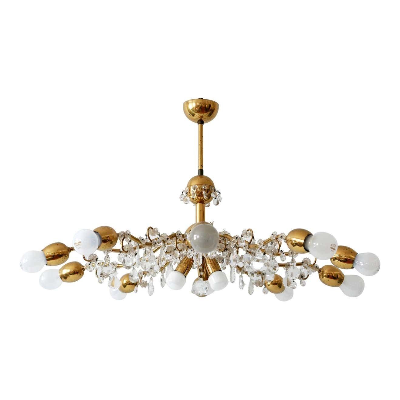 10 Armed Mid Century Modern Sputnik Chandelier Or Pendant Lamp By J. &L. Lobmeyr photo furniture