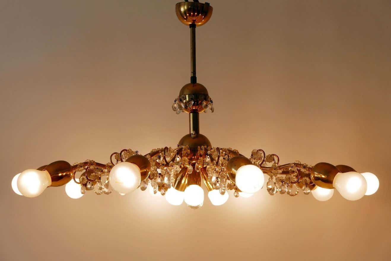 10 Armed Mid Century Modern Sputnik Chandelier Or Pendant Lamp By J. &L. Lobmeyr photo for sale