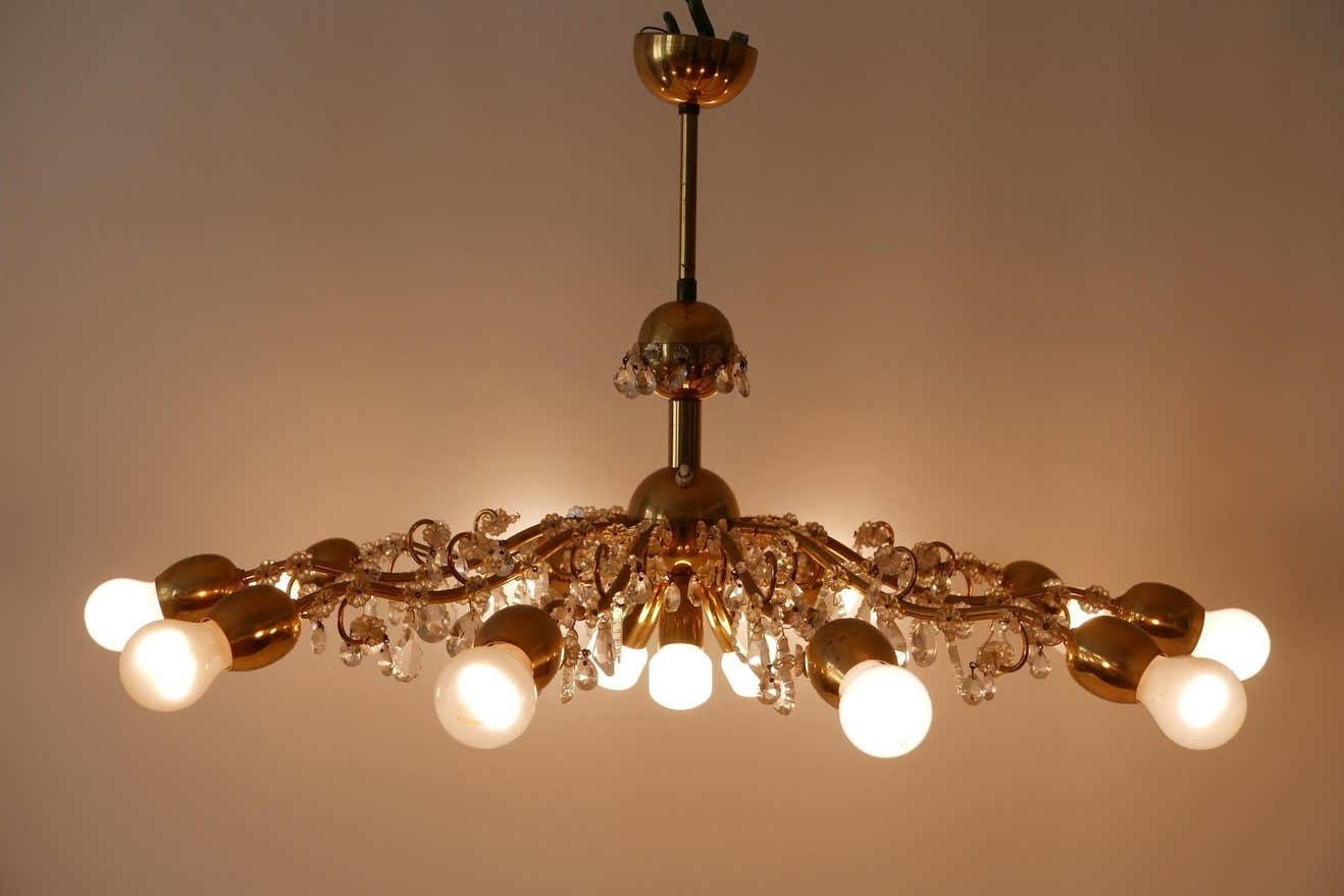 10 Armed Mid Century Modern Sputnik Chandelier Or Pendant Lamp By J. &L. Lobmeyr photo 6129.0