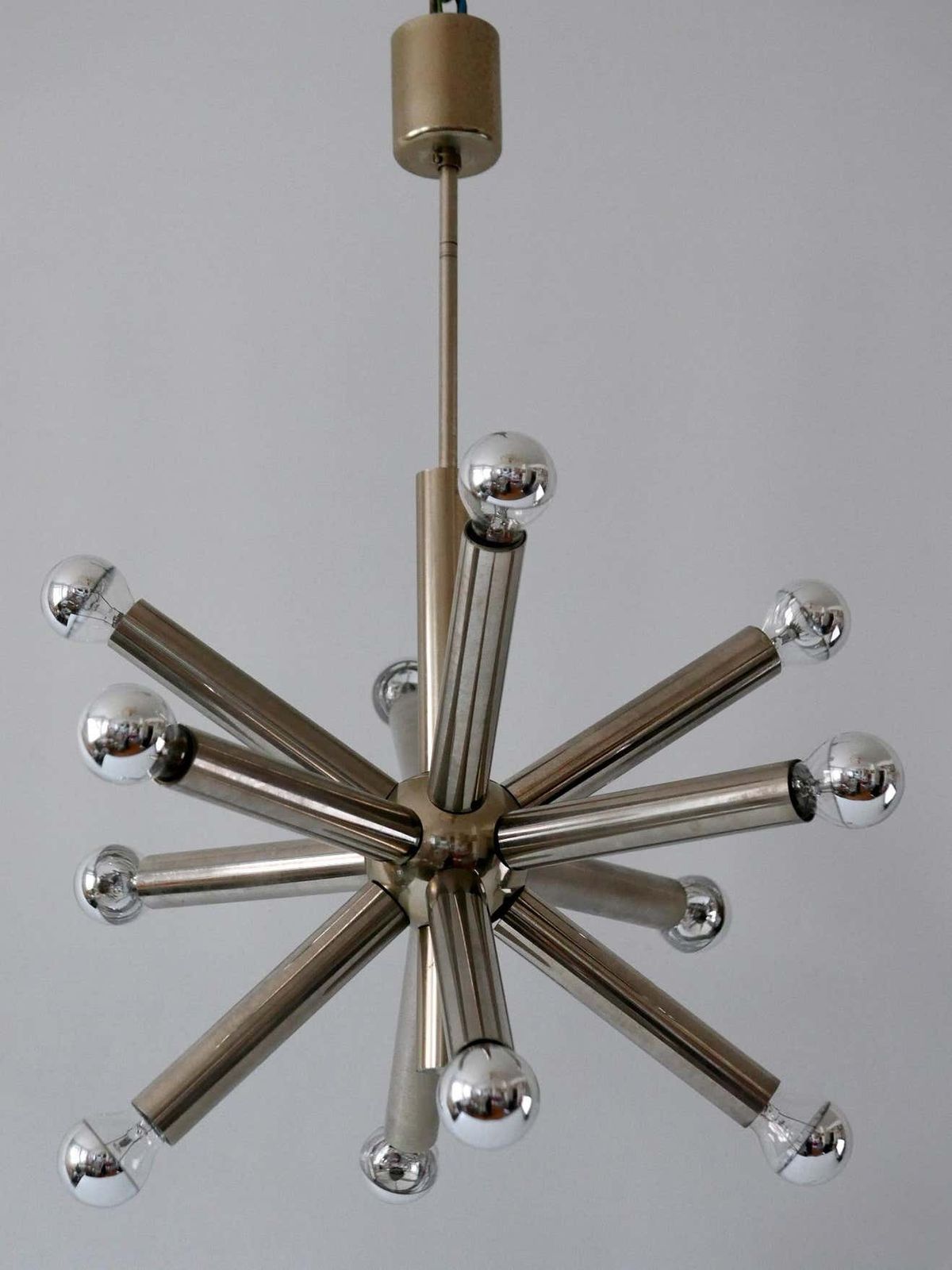 Lighting 12 Armed Mid Century Modern Sputnik Chandelier Or Pendant Lamp, 1960s, Germany photo