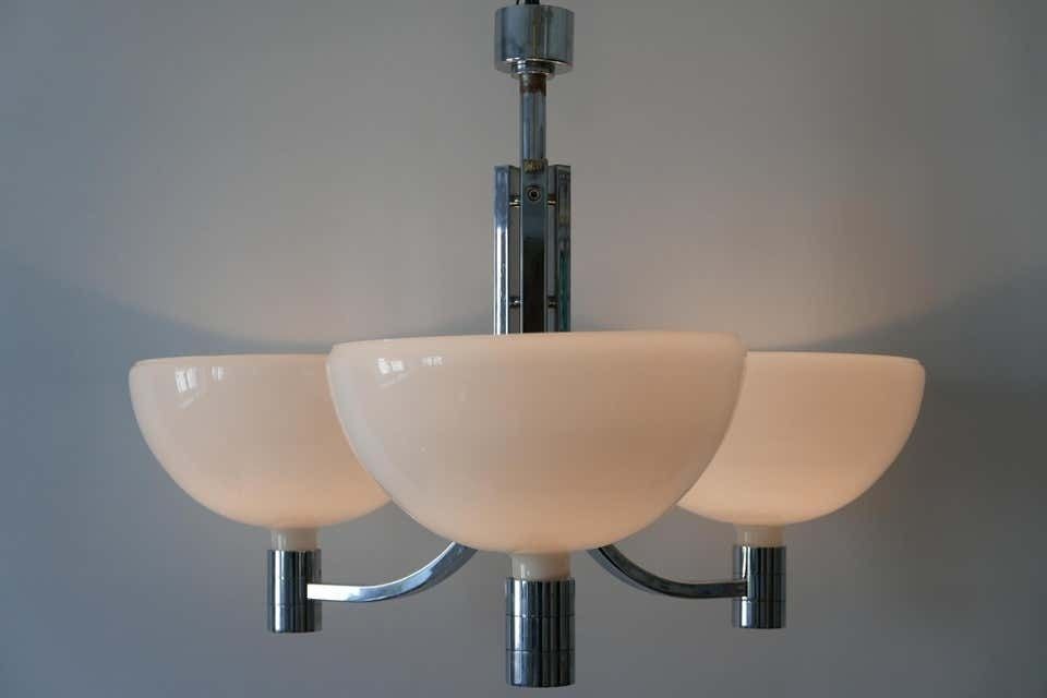 Monumental Triple Chandelier By Franco Albini & Franca Helg For Sirrah, 1969 photo Lighting