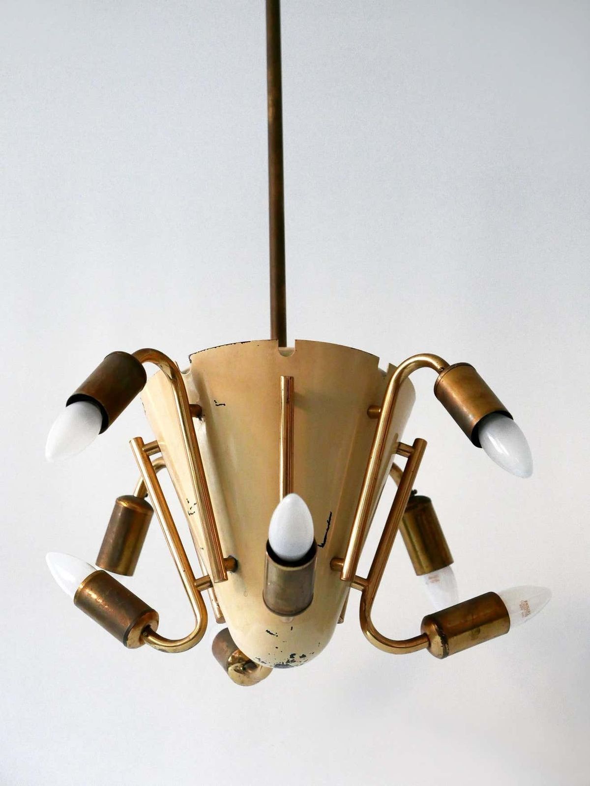 Lighting Amazing Mid Century Modern Eight Armed Sputnik Chandelier Or Pendant Lamp, 1950s photo