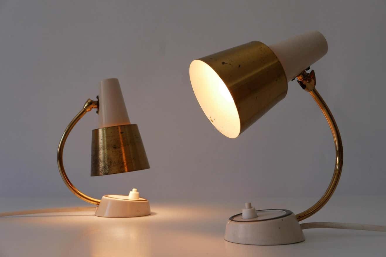 Set Of Two Mid Century Modern Bedside Table Lamps Or Wall Lights, 1950s, Germany photo Lighting