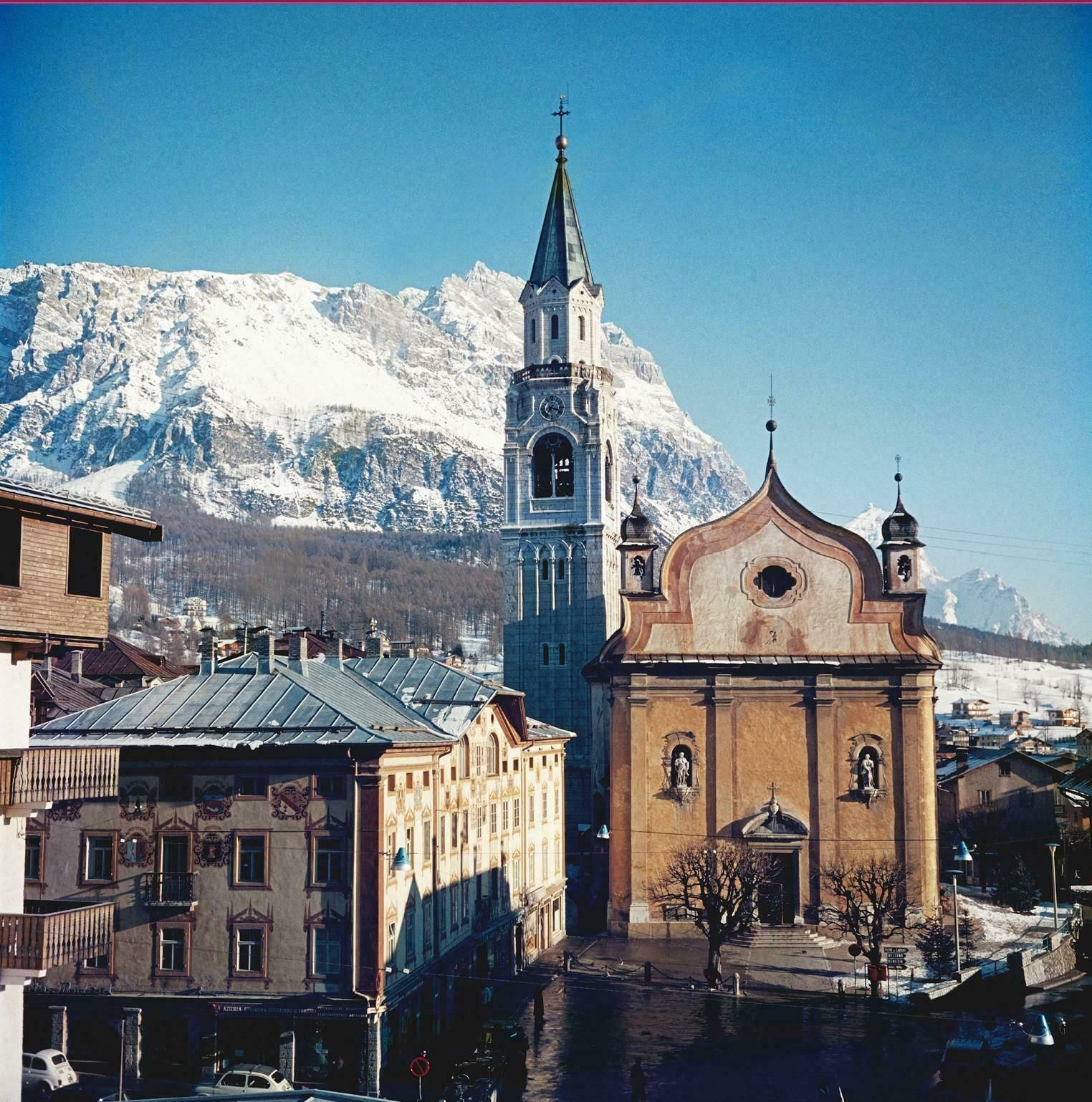 Piazza Roma, Cortina D'ampezzo By Slim Aarons   Limited Edition Estate Stamped C Type Print
