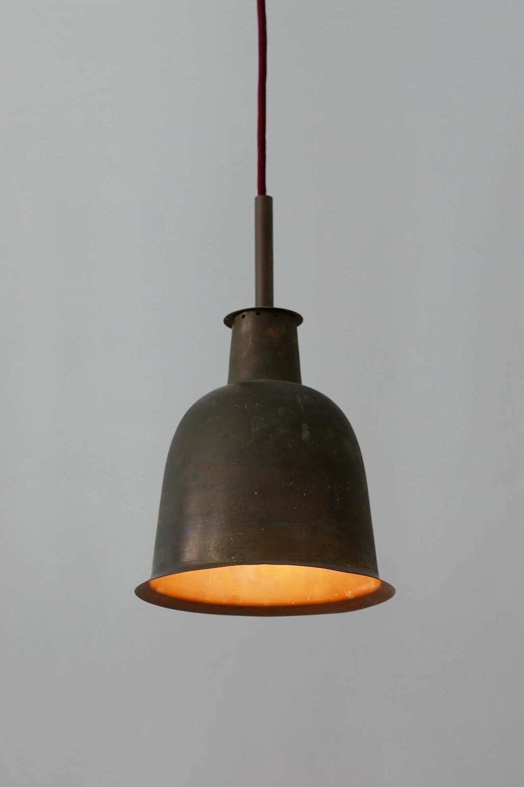 photo furniture Rare & Elegant Mid Century Modern Brass Church Pendant Lamp, Germany, 1950s