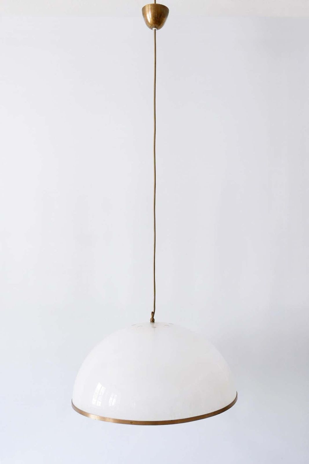 Elegant Mid Century Modern Textured Lucite Pendant Lamp Or Hanging Light, 1970s photo Lighting
