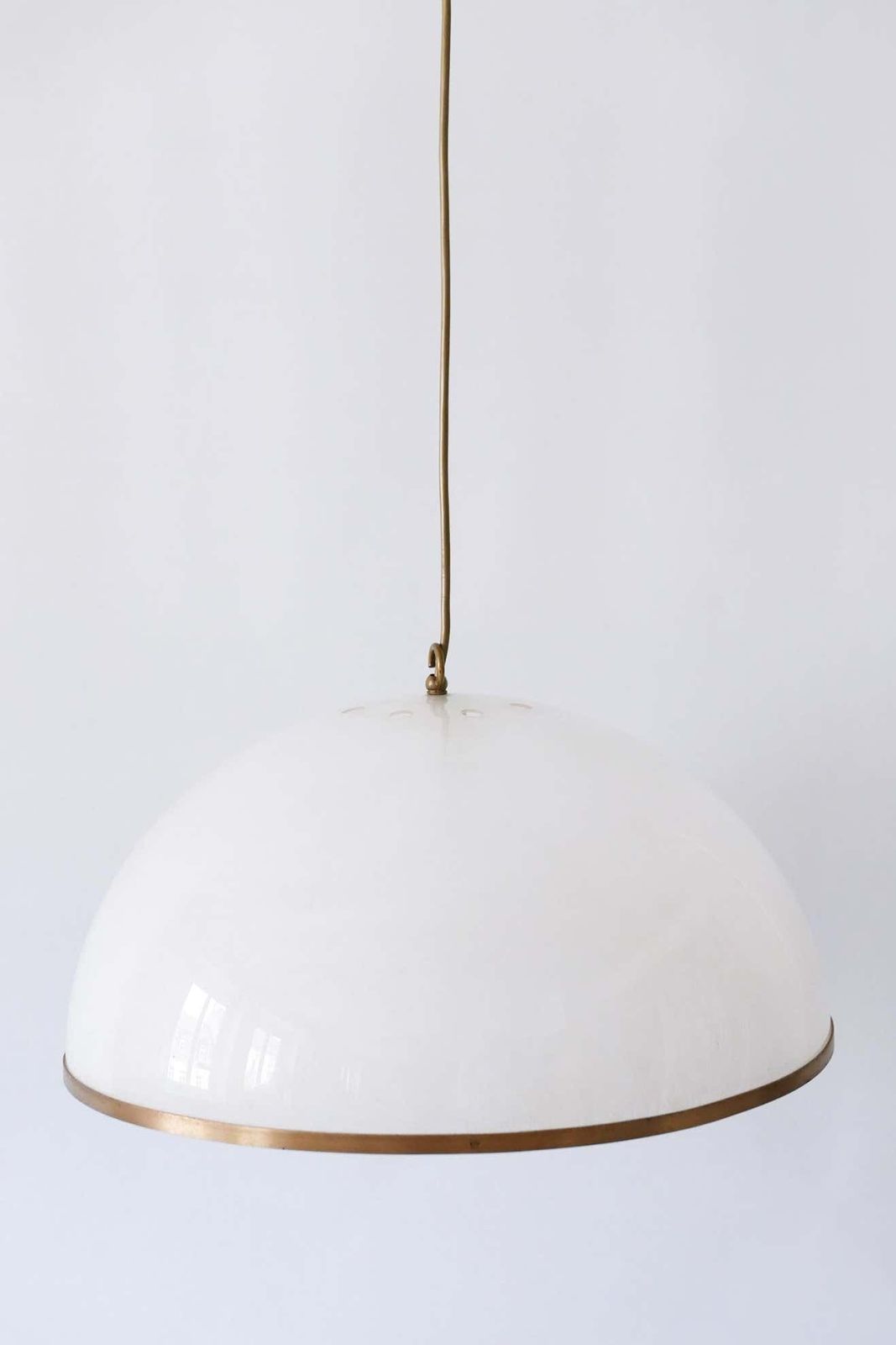 Elegant Mid Century Modern Textured Lucite Pendant Lamp Or Hanging Light, 1970s photo vinterior