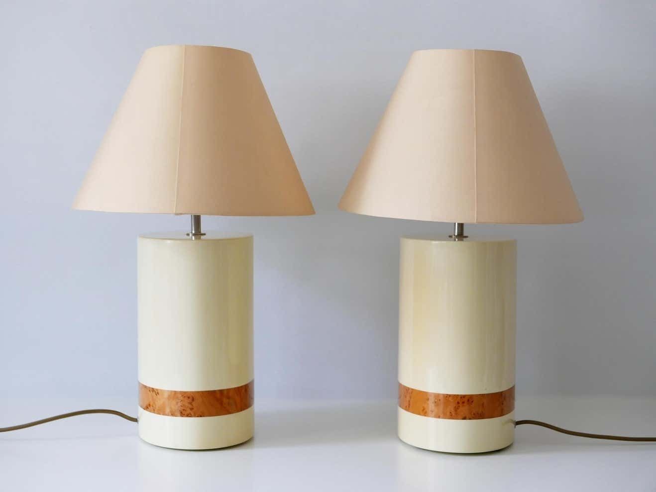 3494.0 Set Of Two Elegant Mid Century Modern Table Lamps By Tommaso Barbi, Italy, 1970s photo