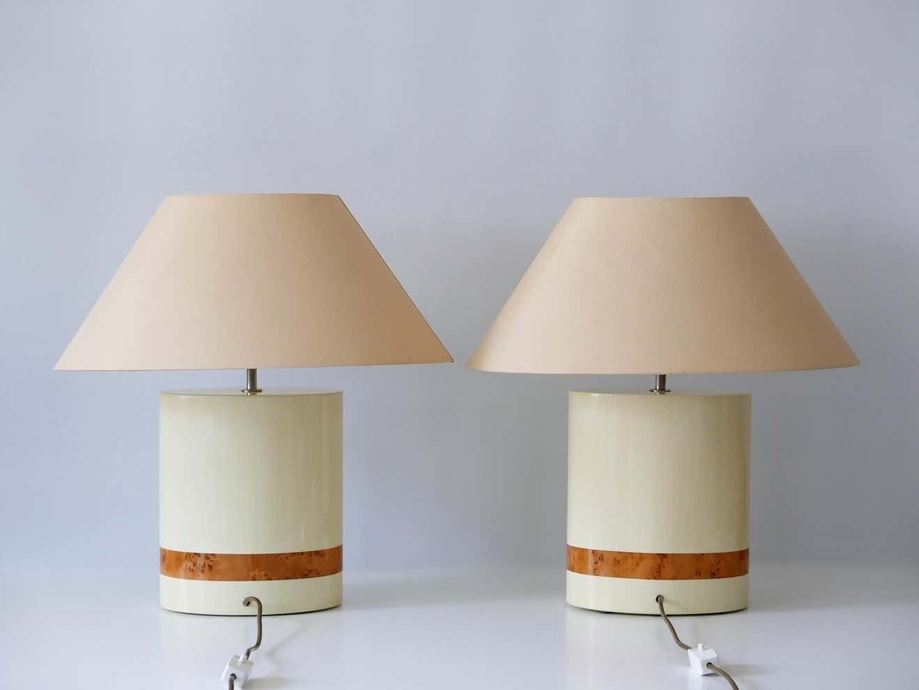 photo vinterior Set Of Two Elegant Mid Century Modern Table Lamps By Tommaso Barbi, Italy, 1970s