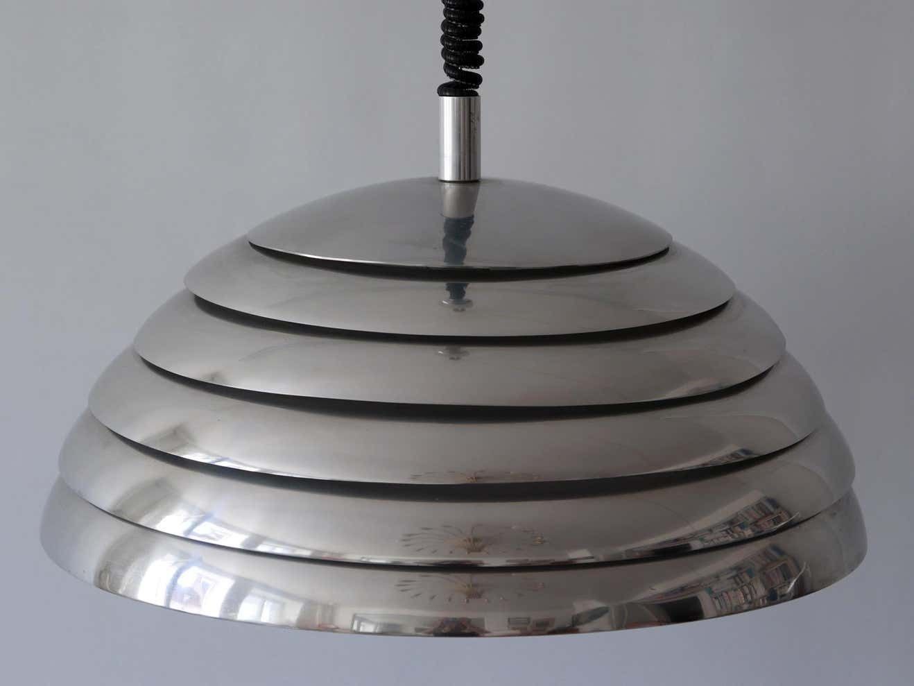 photo buy Large Mid Century Modern Pendant Lamp By Vereinigte Werkstätten München, 1960s
